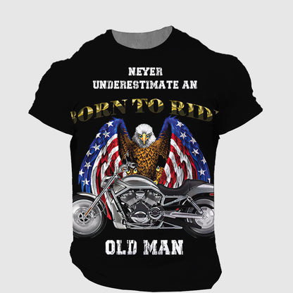“Never Underestimate an Old Man” Motorcycle T-Shirt 