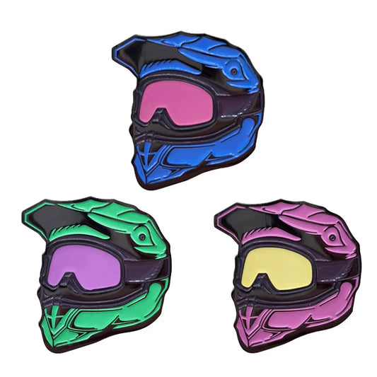 Motorcycle Helmet Pin Brooch 