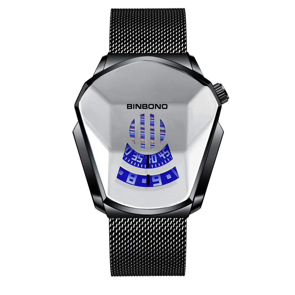 Geometric Shield Luxury Watch