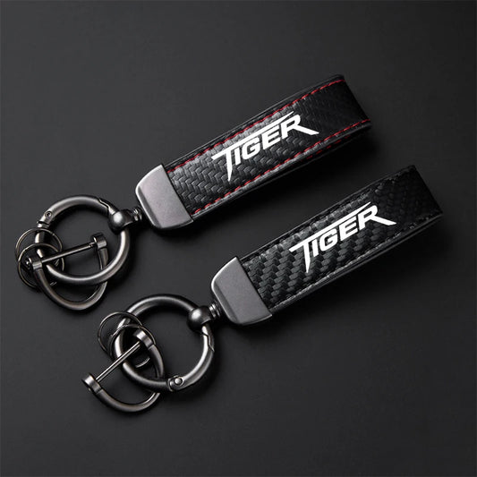 Premium Carbon Fiber Texture Keychain