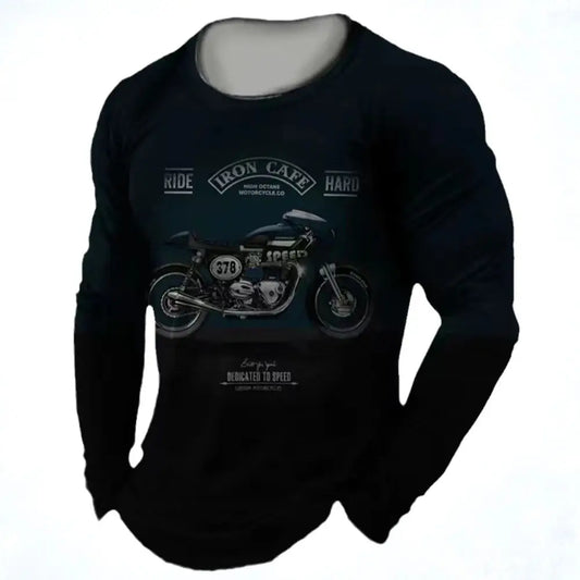 Vintage Motorcycle Long Sleeve Shirt 