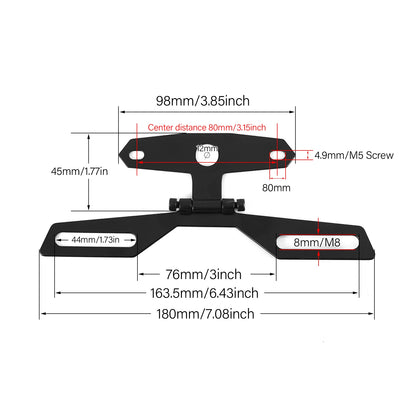 Motorcycle Adjustable License Plate Holder 