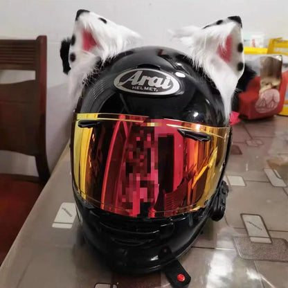 Décor de casque en peluche oreilles 