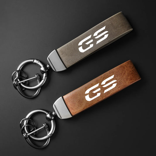 Leather Keychain BW