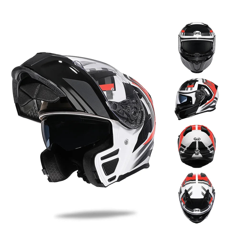 Flip Up Helmet – Premium Dual Visor 
