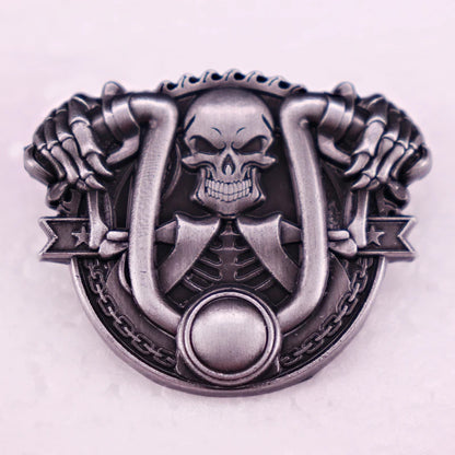 Biker Skull Motorcycle Pin 