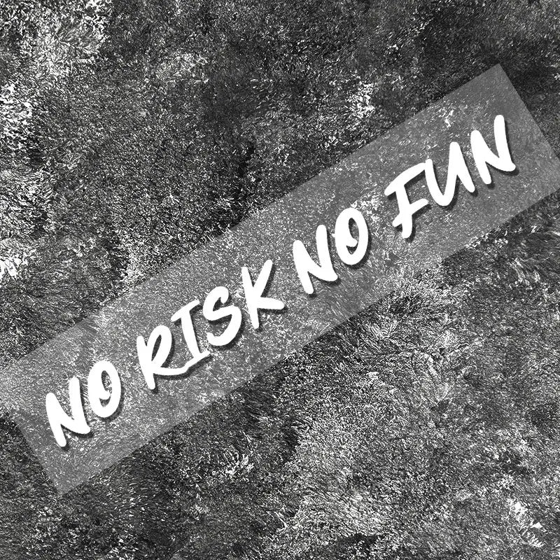 No Risk No Fun" สติ๊กเกอร์ติดหมวกกันน็อค