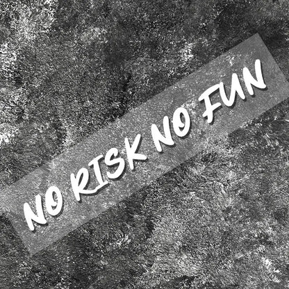 No Risk No Fun" สติ๊กเกอร์ติดหมวกกันน็อค