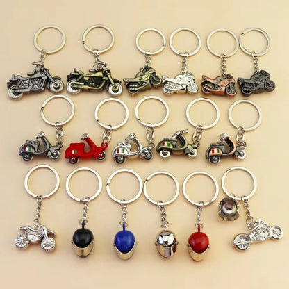 Vintage Motorcycle Riding Keychain 