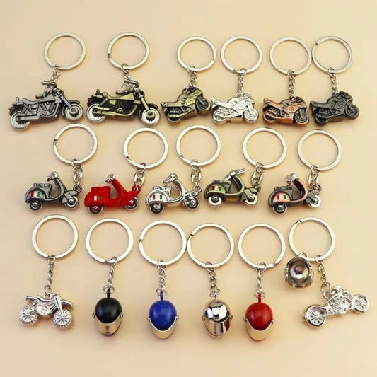 Vintage Motorcycle Riding Keychain 