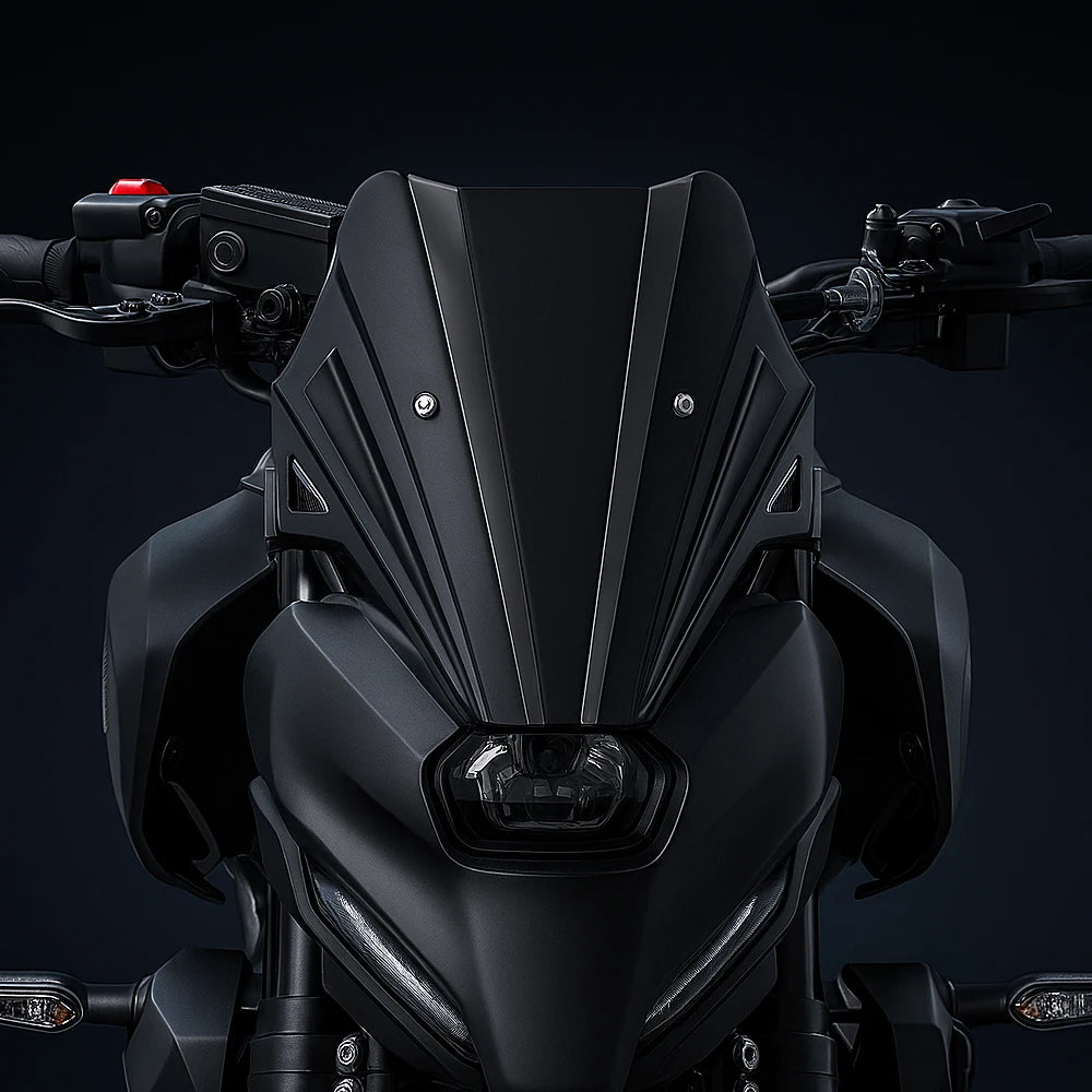 حاجب رياح رياضي – MT-07 GEN4 ‏2025-2026 (ألمنيوم أسود)