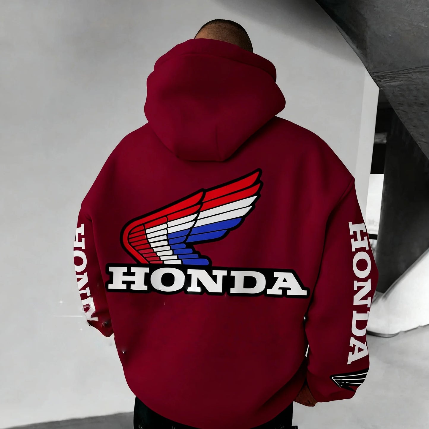 Felpa con cappuccio per appassionati di moto da uomo