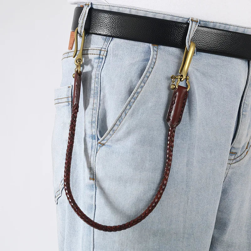 Chaîne de taille en cuir véritable