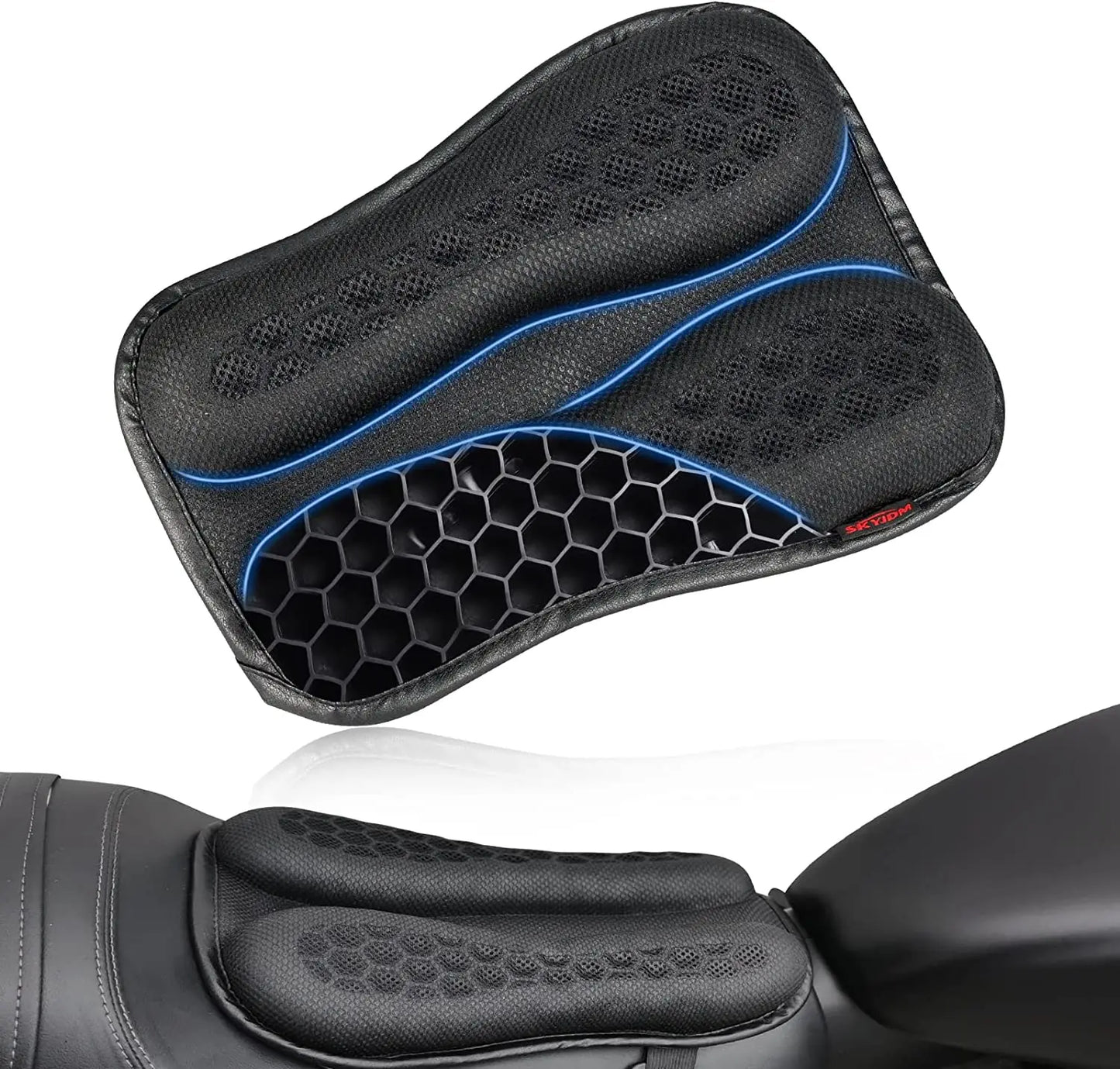 Motorcycle Gel Seat Cushion 3D Honeycomb
