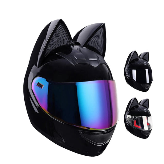 Cat Ear Motorcycle Helmet 