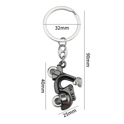 Vintage Motorcycle Riding Keychain 