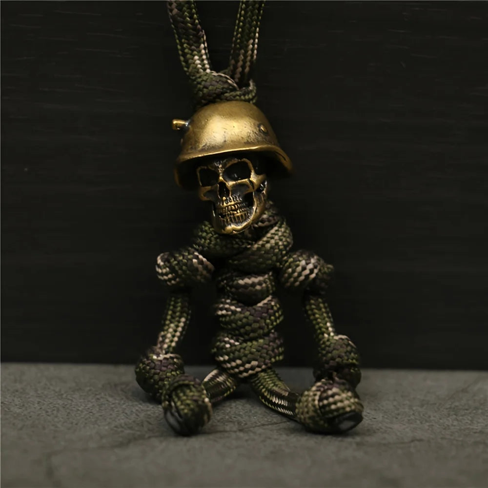 Paracord Skull Soldier Keychain 