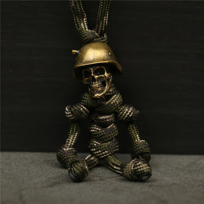 Paracord Skull Soldier Keychain 