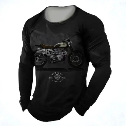 Vintage Motorcycle Long Sleeve Shirt 