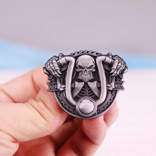 Biker Skull Motorcycle Pin 