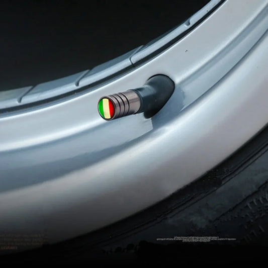 4Pcs/Set Italy Flag Tires Valve Caps