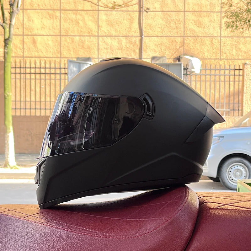 Full Face Motorcycle Helmet with Dual Lens 