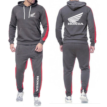 Conjunto de pantalones y sudadera con capucha de carreras de motos para hombre 
