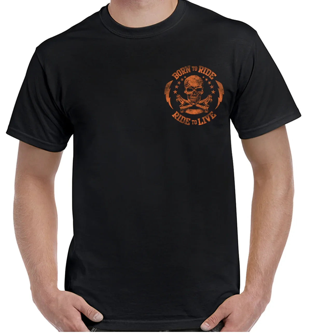 Born to Ride Skull Motorcycle Shirt