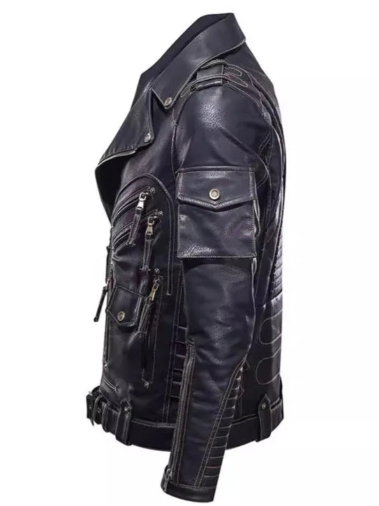 Motorcycle PU Leather Jacket 