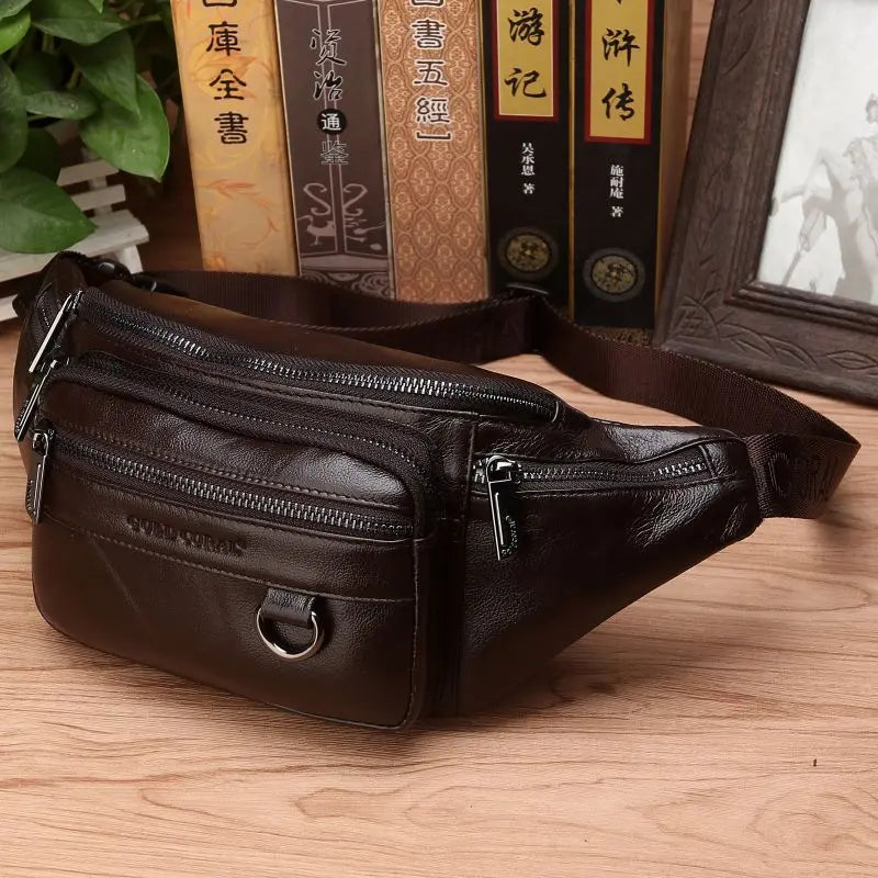 Genuine Leather Waist Pack Bag 