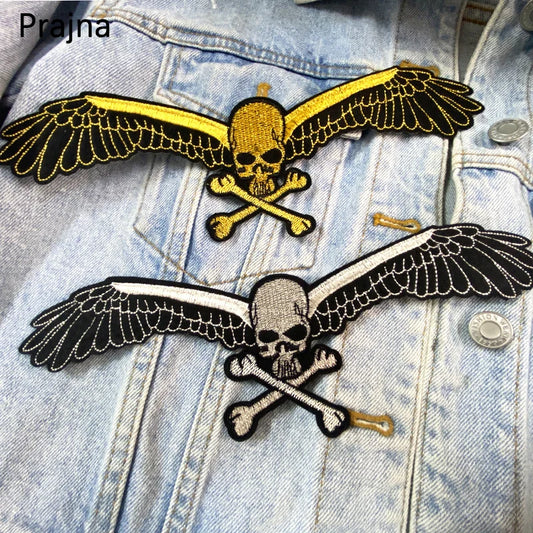 Skull Punk Biker Patches