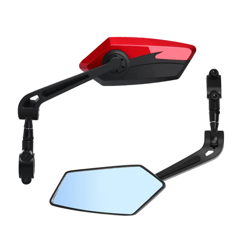 Weitwinkel-Konvex-Rückspiegel für den Lenker – zweifarbiges Set für Fahrrad, MTB und E-Scooter (22–25 mm)