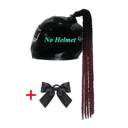 Punk Motorcycle Helmet Braids 
