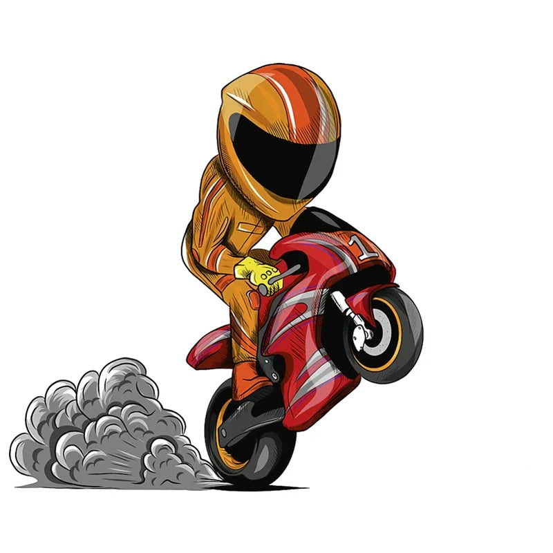 Adesivos de ação para motociclistas
