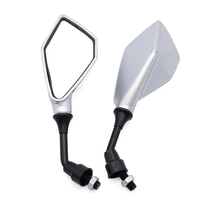 กระจกมองหลังรถจักรยานยนต์มุมกว้างปรับได้ – คู่แบบอเนกประสงค์พร้อมสกรู 10mm