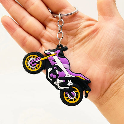 Double Sided Motorcycle Keychain