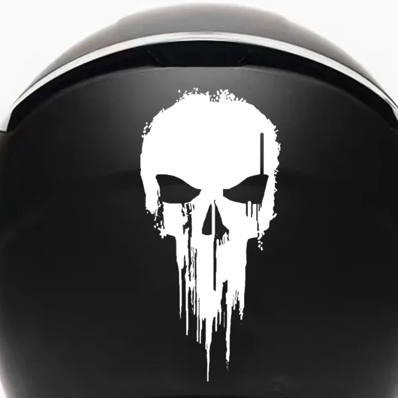 Skull Sticker Motorcyclist 