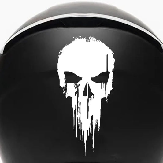 Skull Sticker Motorcyclist 