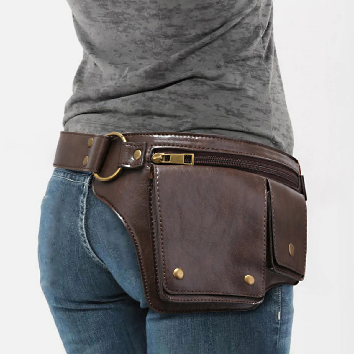 Motorcycle Style Waist Bag Retro 