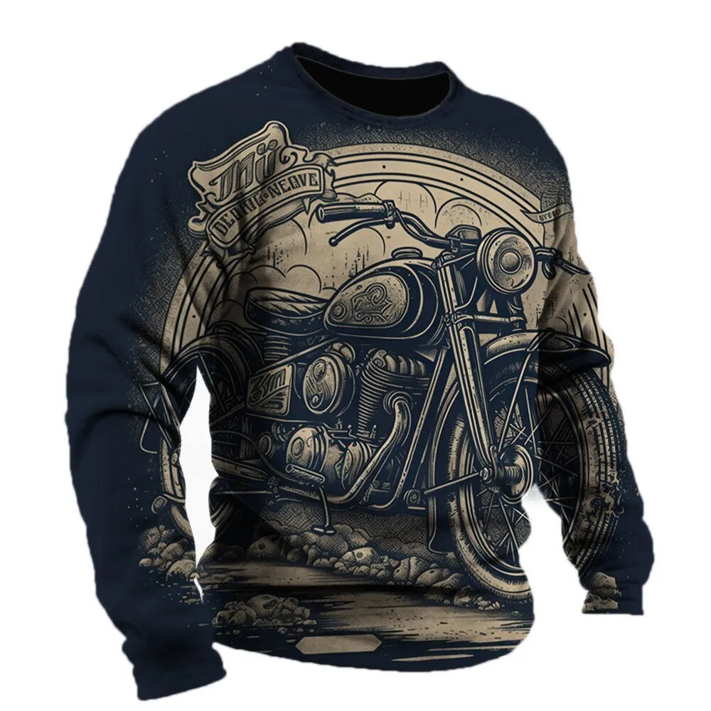 Motorcycle Vintage Long Sleeve Shirt 