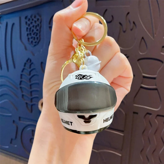 Light-Up Helmet Keychain – Mini LED Night Light Pendant for Riders
