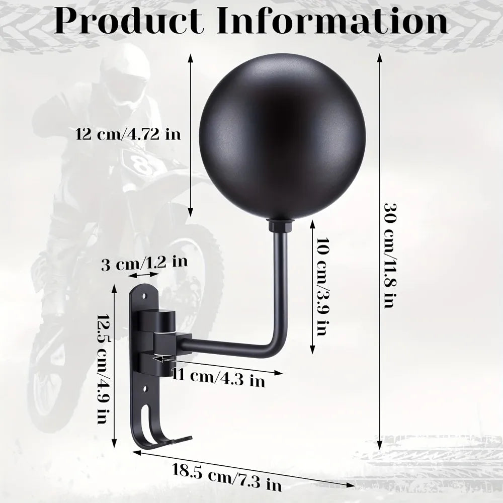 ที่แขวนหมวกกันน็อกติดผนังแบบหมุนได้ 180° – ตะขอแบบกรงเล็บสำหรับหมวกกันน็อกและเสื้อแจ็กเก็ตรถจักรยานยนต์ในโรงรถ