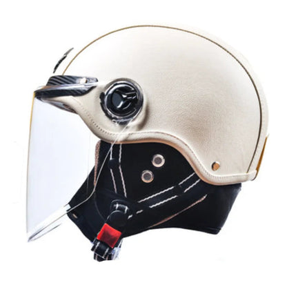 Retro Motorcycle Helmets with Bubble Lens 