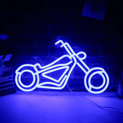 ป้ายนีออนรถจักรยานยนต์ – ไฟอะคริลิก LED ปรับหรี่ได้สำหรับบาร์ ห้องพักผ่อนส่วนตัว และตกแต่งผนัง