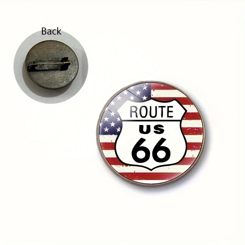 ROUTE 66 Brooch Pin – Vintage | Classic Style 