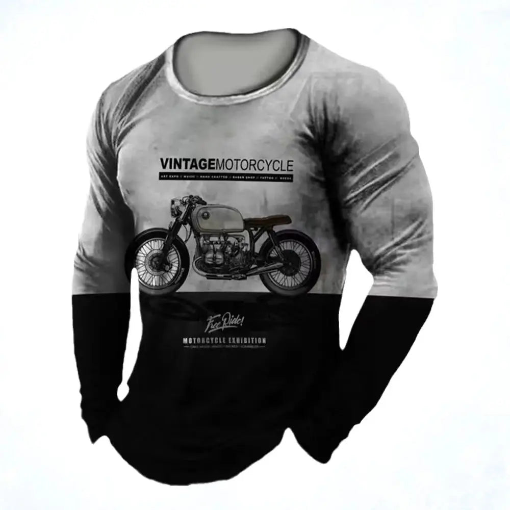 Vintage Motorcycle Long Sleeve Shirt 