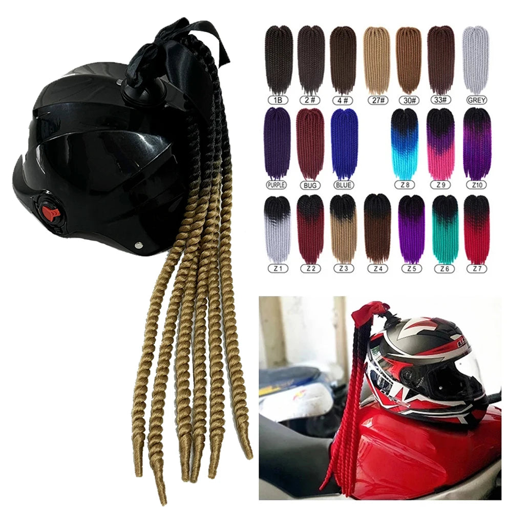 Punk Motorcycle Helmet Braids 