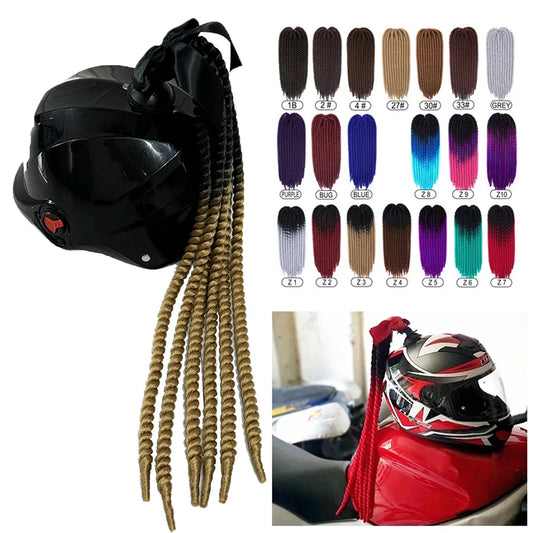 Punk Motorcycle Helmet Braids 