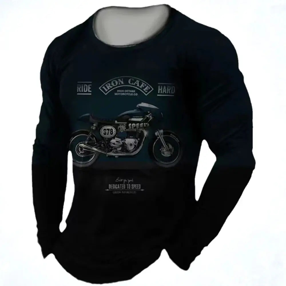 Vintage Motorcycle Long Sleeve Shirt 