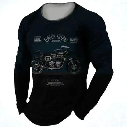 Vintage Motorcycle Long Sleeve Shirt 